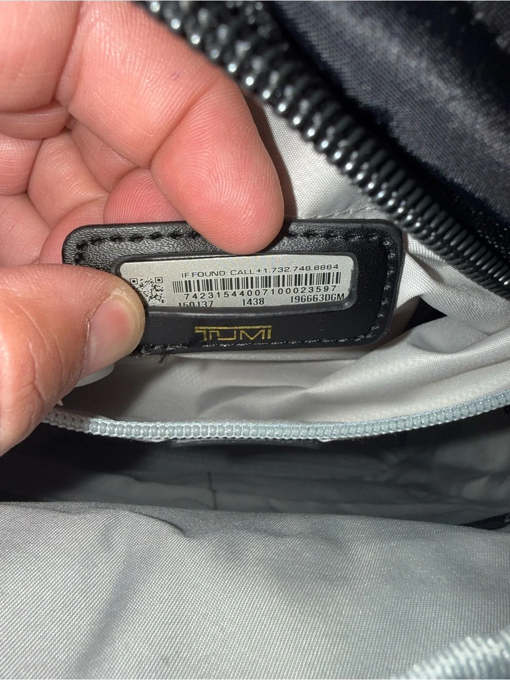 Tumi backpack black