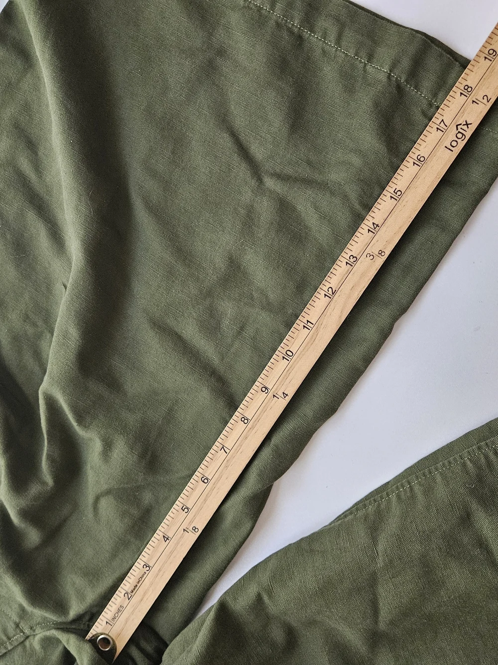 Banana Republic wide leg pleated culottes Womens 4 Olive Green Lagenlook Linen