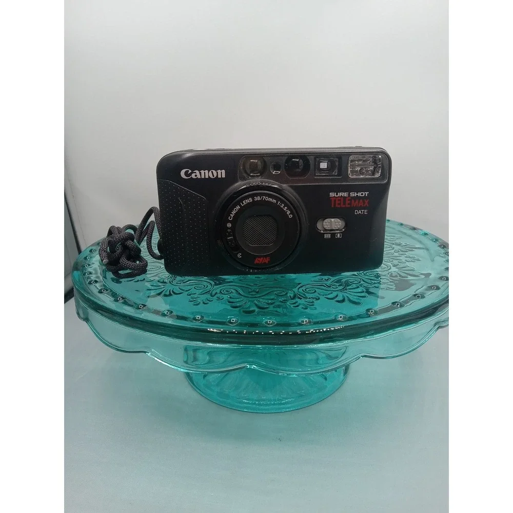 Canon Sure Shot TELEMAX Date Point & Shoot 35mm Film Camera 38/70mm Lens TESTED