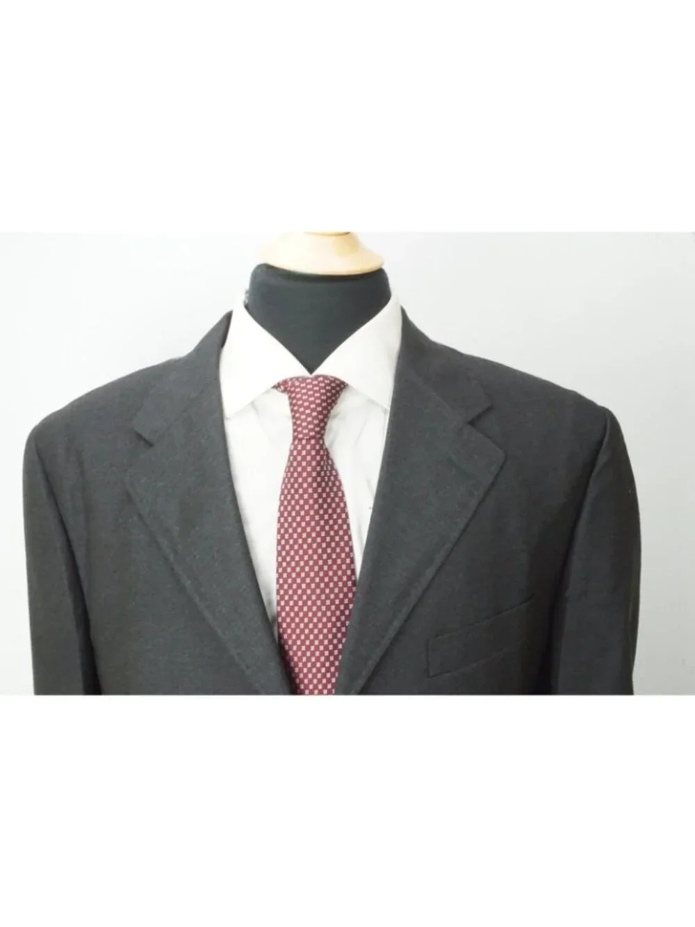 Corneliani Tailor Gray 100% Wool 2 Pc Suit Jacket Pant 44R Brand New