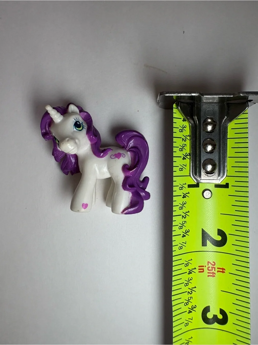 My Little Pony G3 Sweetie Belle 1.5” Mini Figure Unicorn Hasbro White Purple PVC