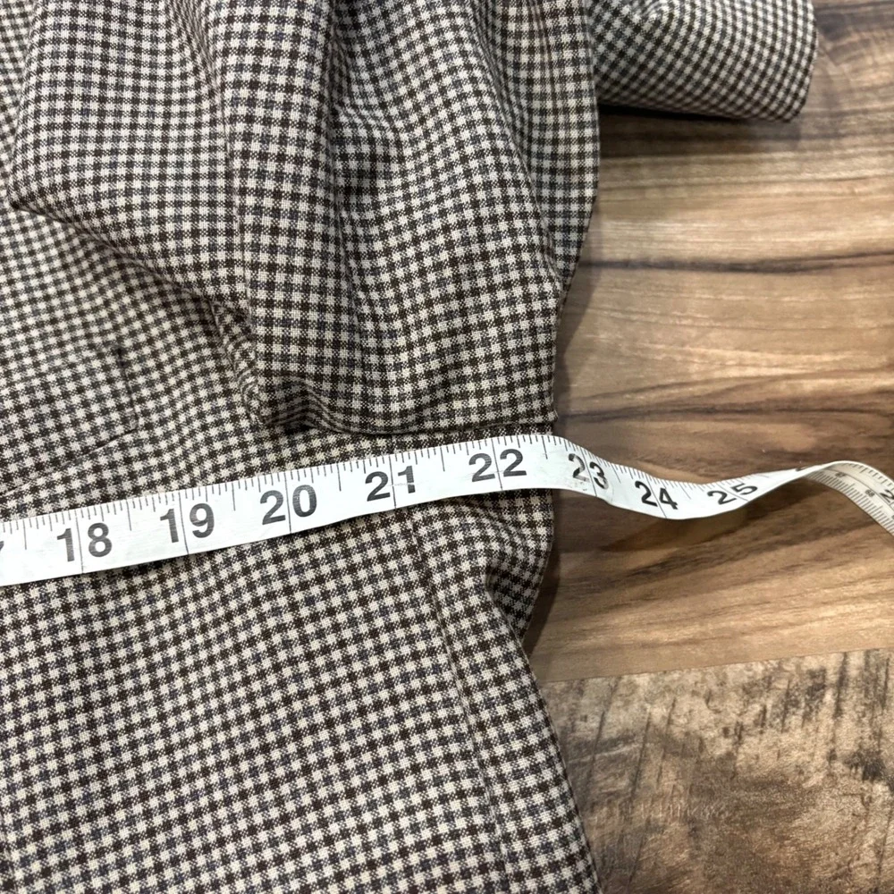Vintage Y2K Jos A Bank Blazer Mens 42R Brown Houndstooth Slim Fit Sport Coat 90s