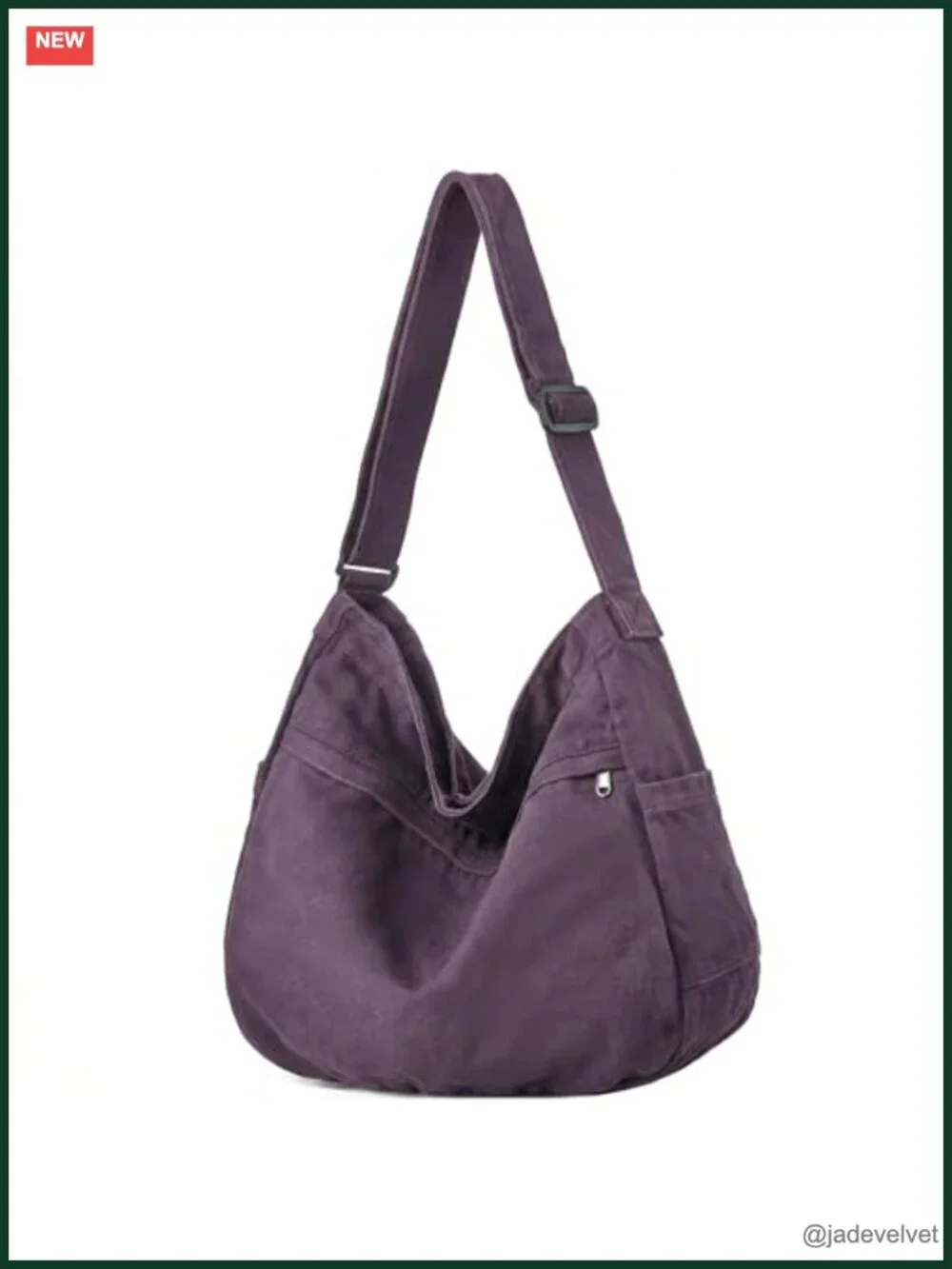 Large Canvas Hobo Crossbody Shoulder Tote Bag for Women, Messenger Purse Travel