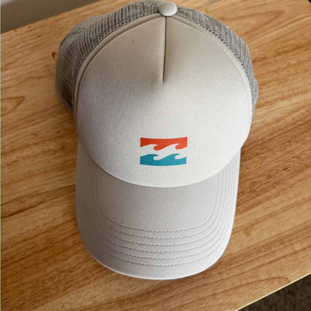 Billabong Gray Trucker Hat with Wave Logo