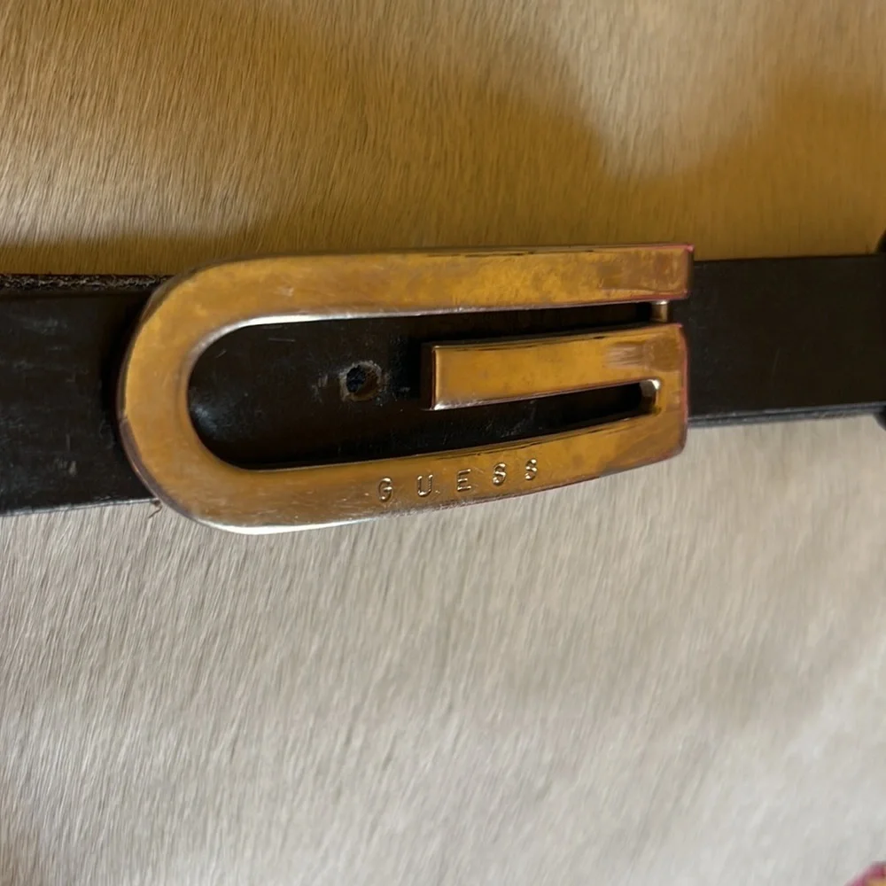 Guess black leather