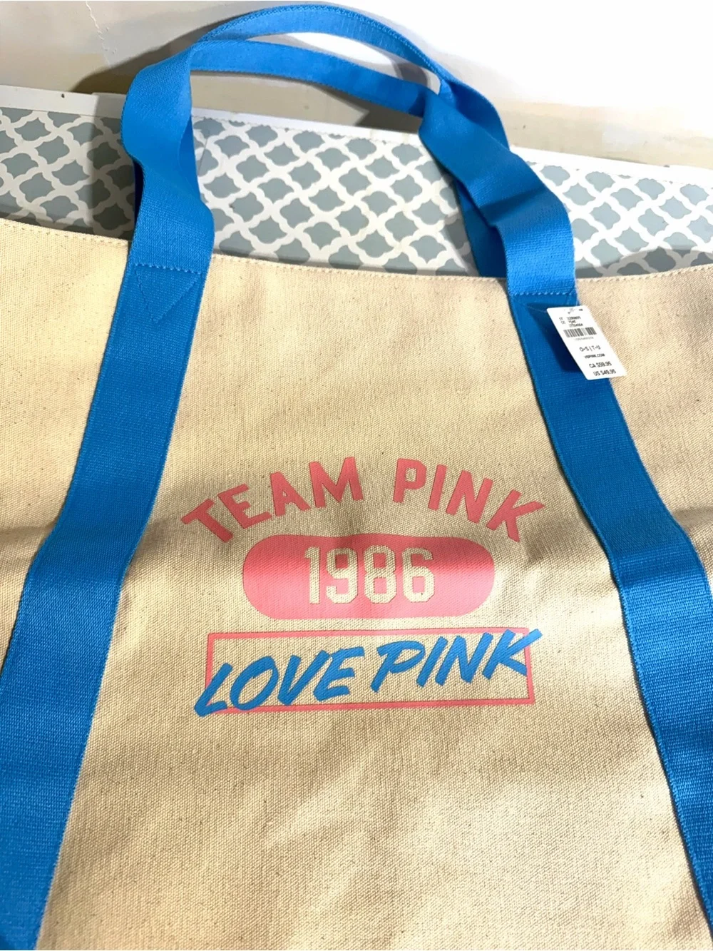 PINK Victorias Secret canvas tote