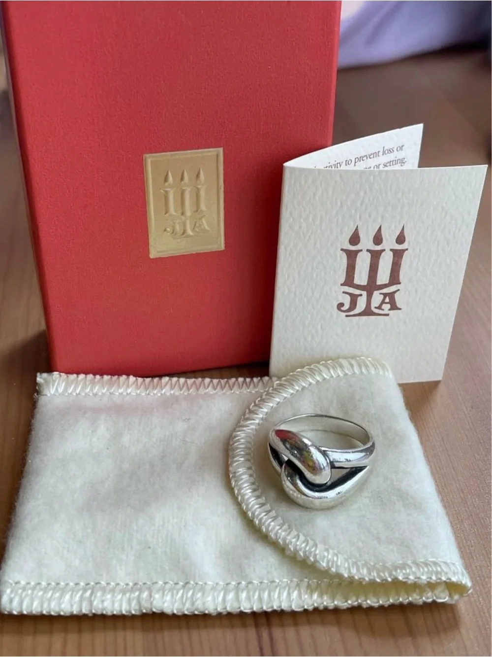 Retired James Avery Silver Dome Interlocking Ring