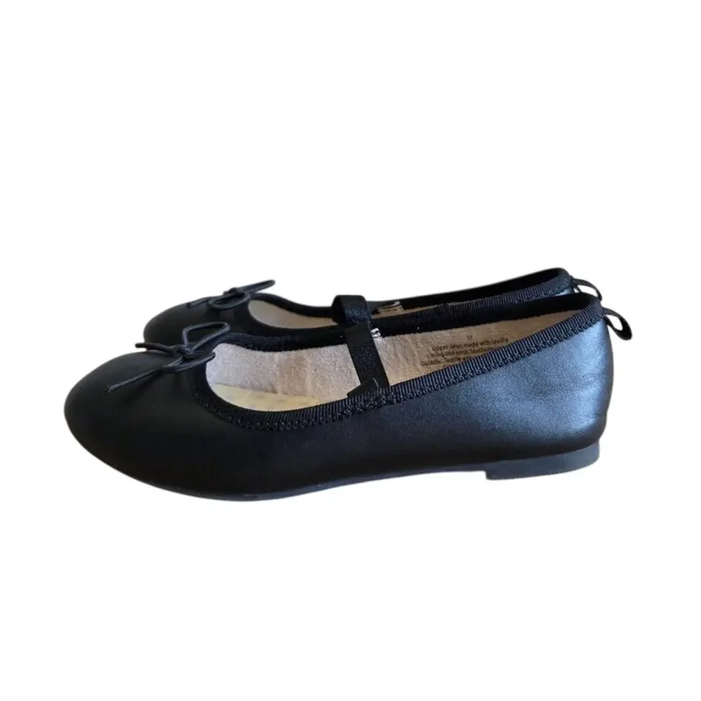 Cat & Jack Ballet Slip On Flats Dress Shoes in Black Toddler Girl's Size 11