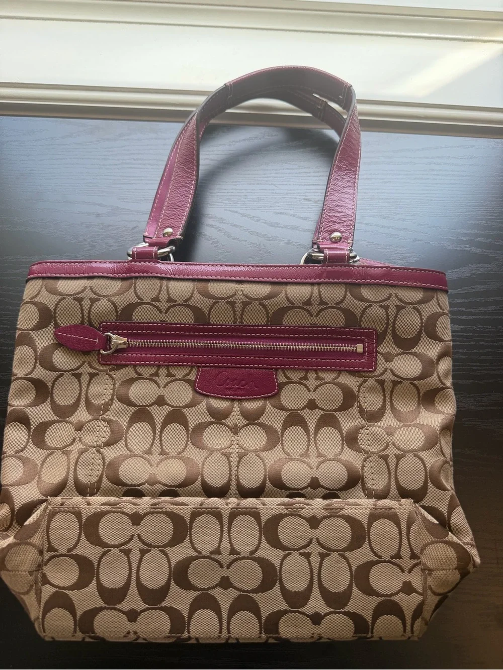 Coach tote signature