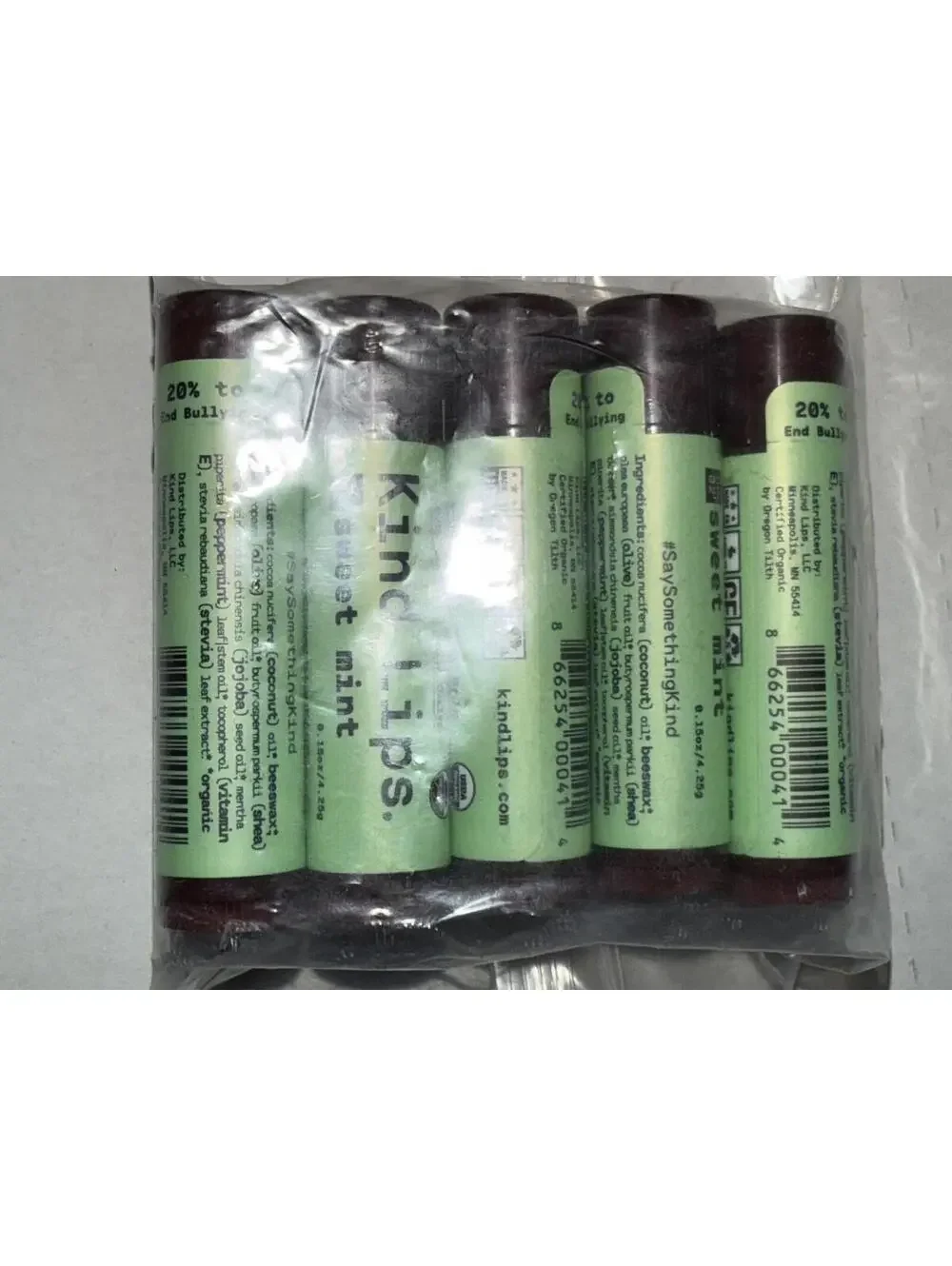 Kind Lips Lip Balm 10 Pack Sweet Mint Natural Organic Gluten Free Made USA