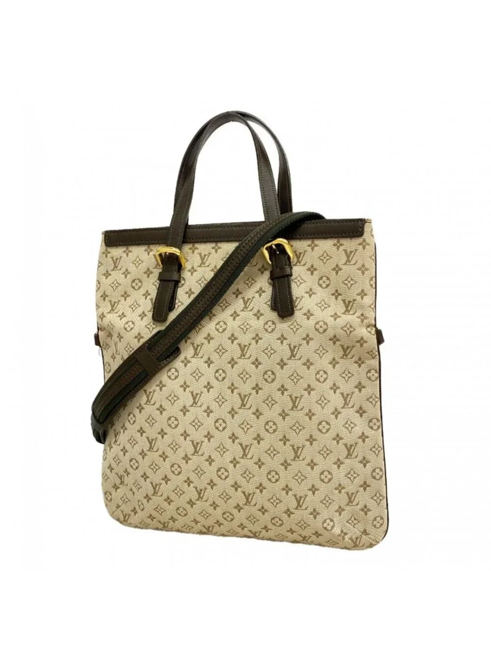 Louis Vuitton Tote Monogram Mini Francoise Khaki 2-Way