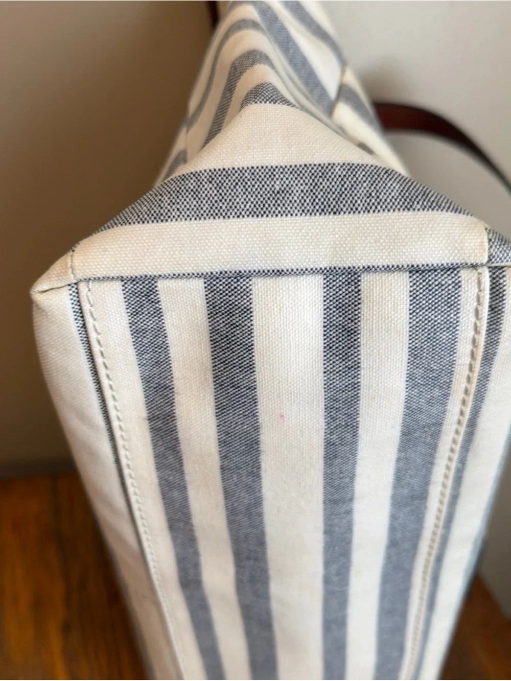Fossil Fiona Shopper Tote Striped Coated Canvas Shoulder Bag Matching Wallet