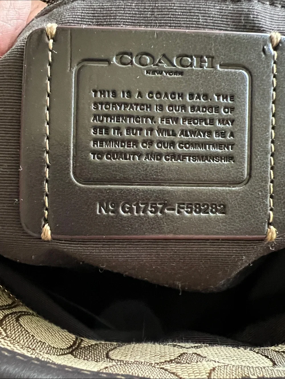 Coach tote signature