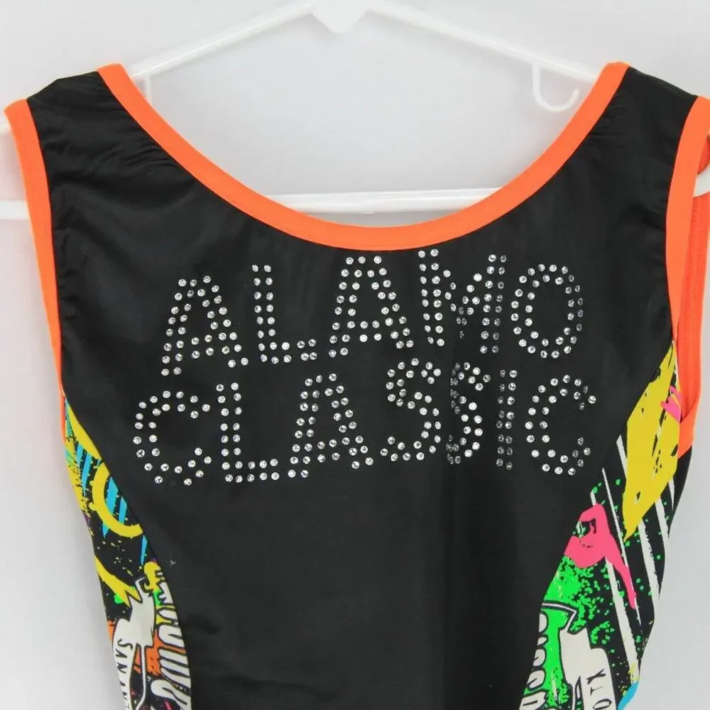 Gilling Rhinestone Embellished Gymnastic's Leotard Girl's 14