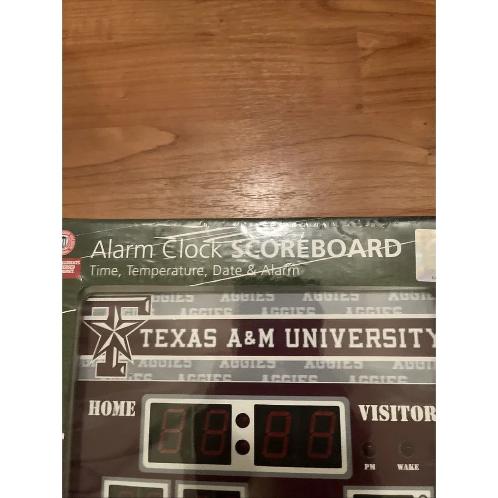 Texas A&M University Aggies Digital Alarm Clock Scoreboard Multicolor