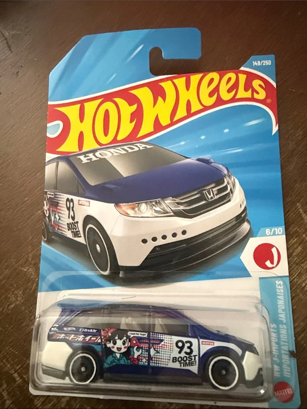 Hot Wheels Honda Race-Style Minivan - Blue & White