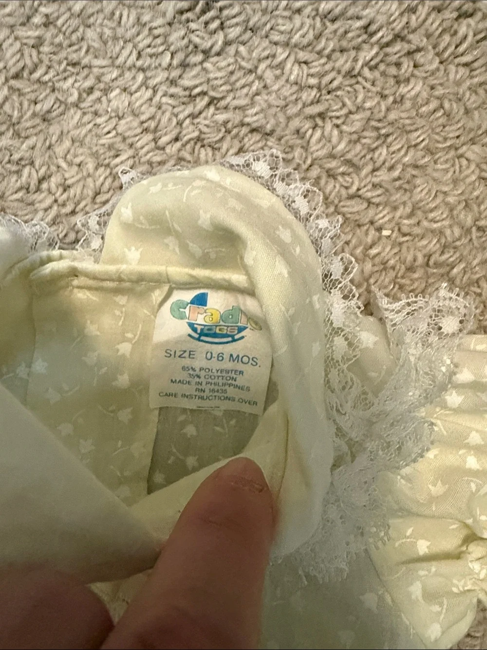 Cradle togs pale yellow