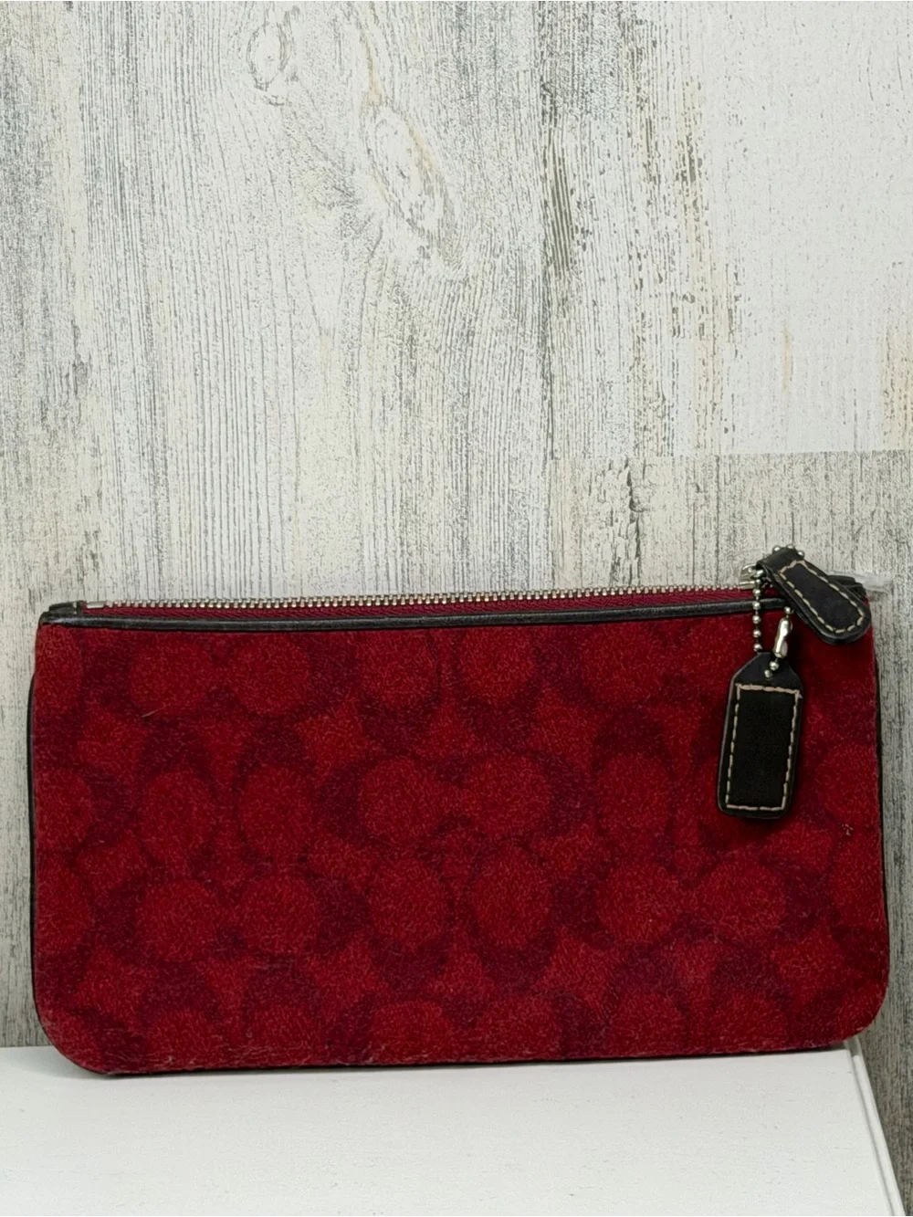 Coach felt wristlet