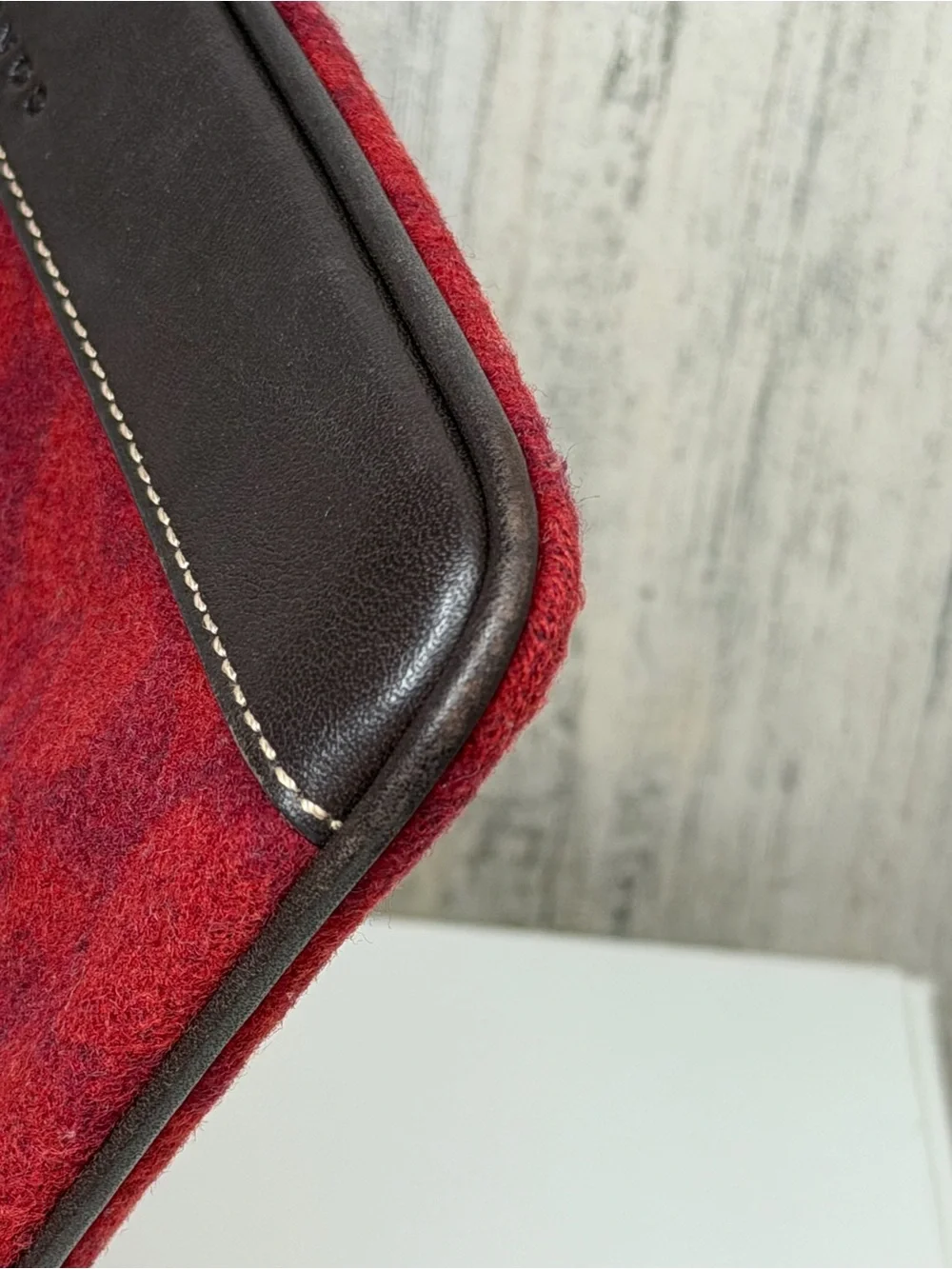 Coach felt wristlet