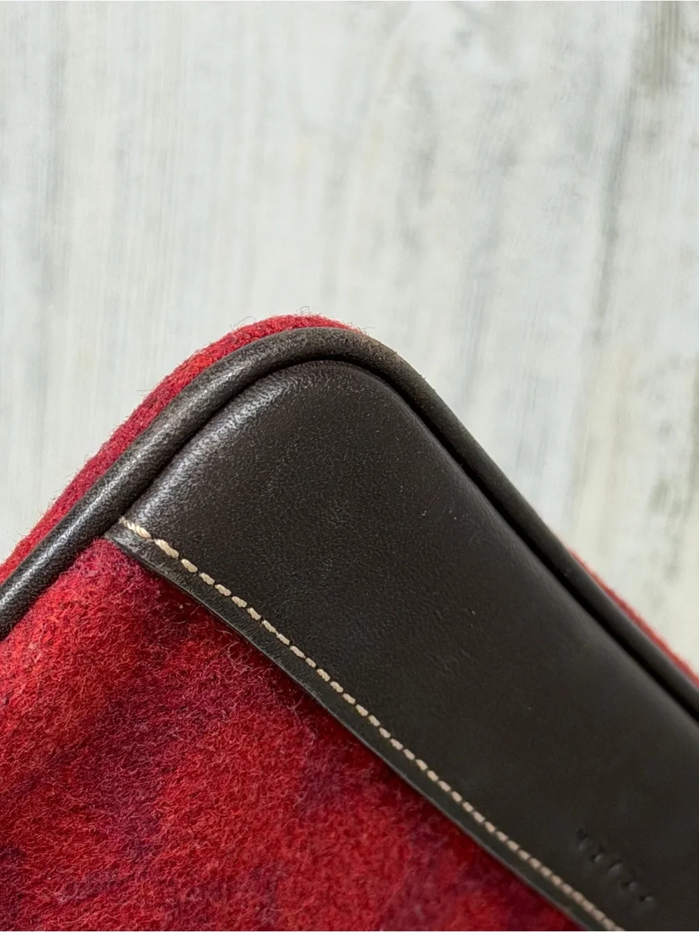 Coach felt wristlet