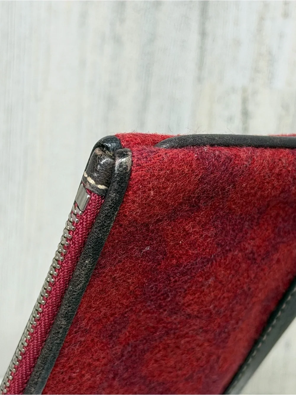 Coach felt wristlet