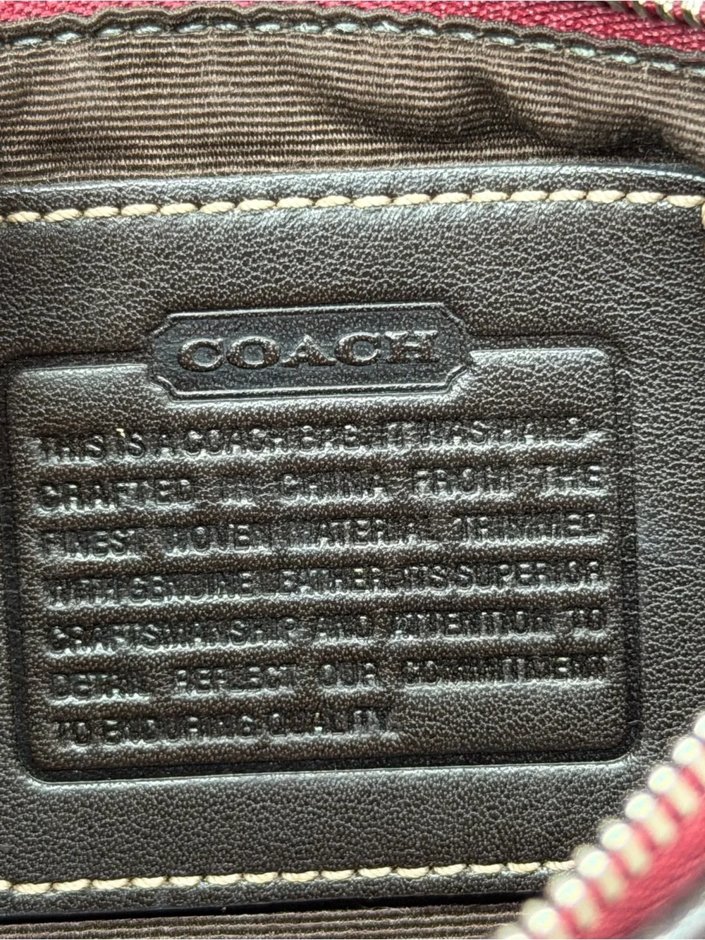 Coach felt wristlet
