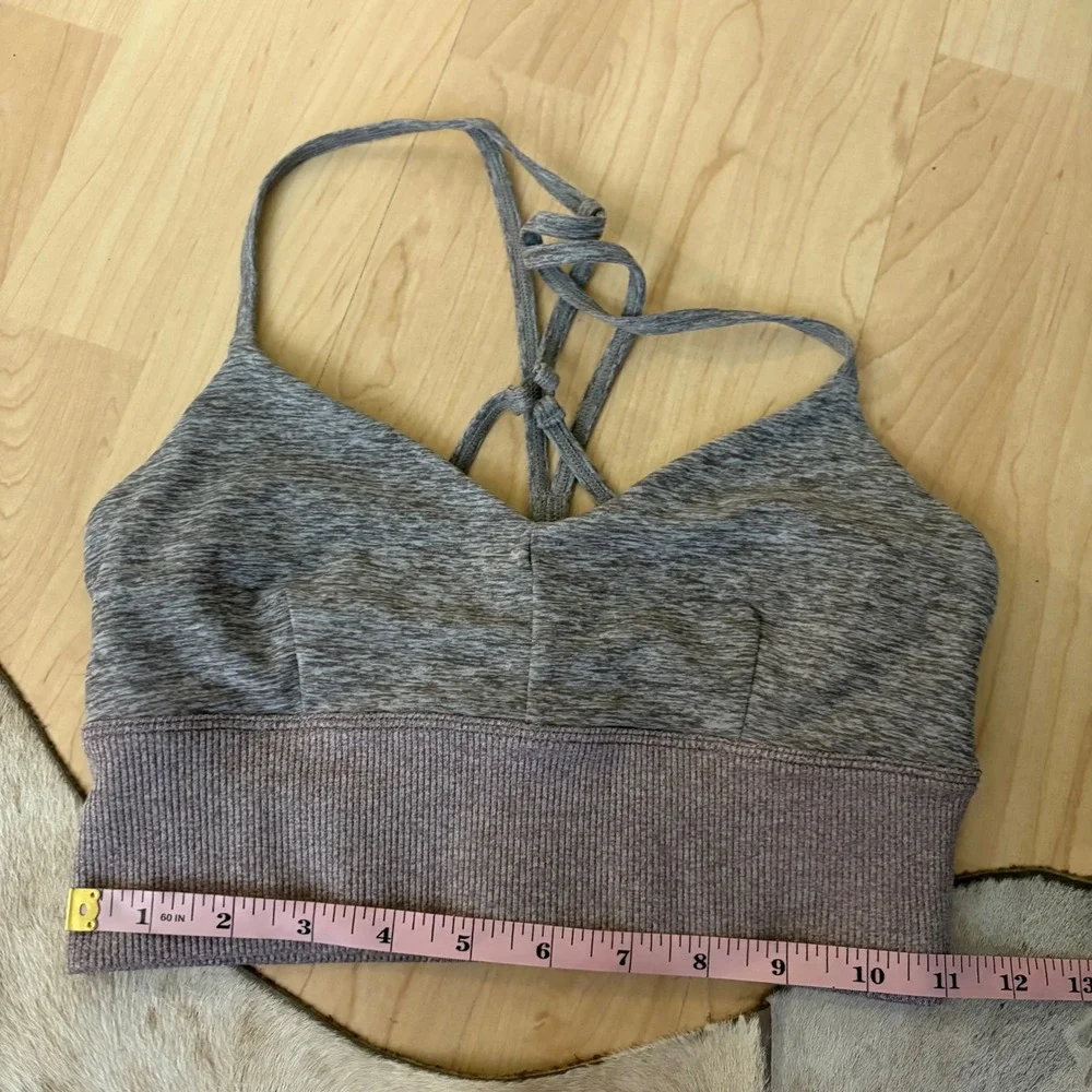 ALO Yoga Alosoft Lavish Sport Bra Grey/ Purple Size Extra‎ Small