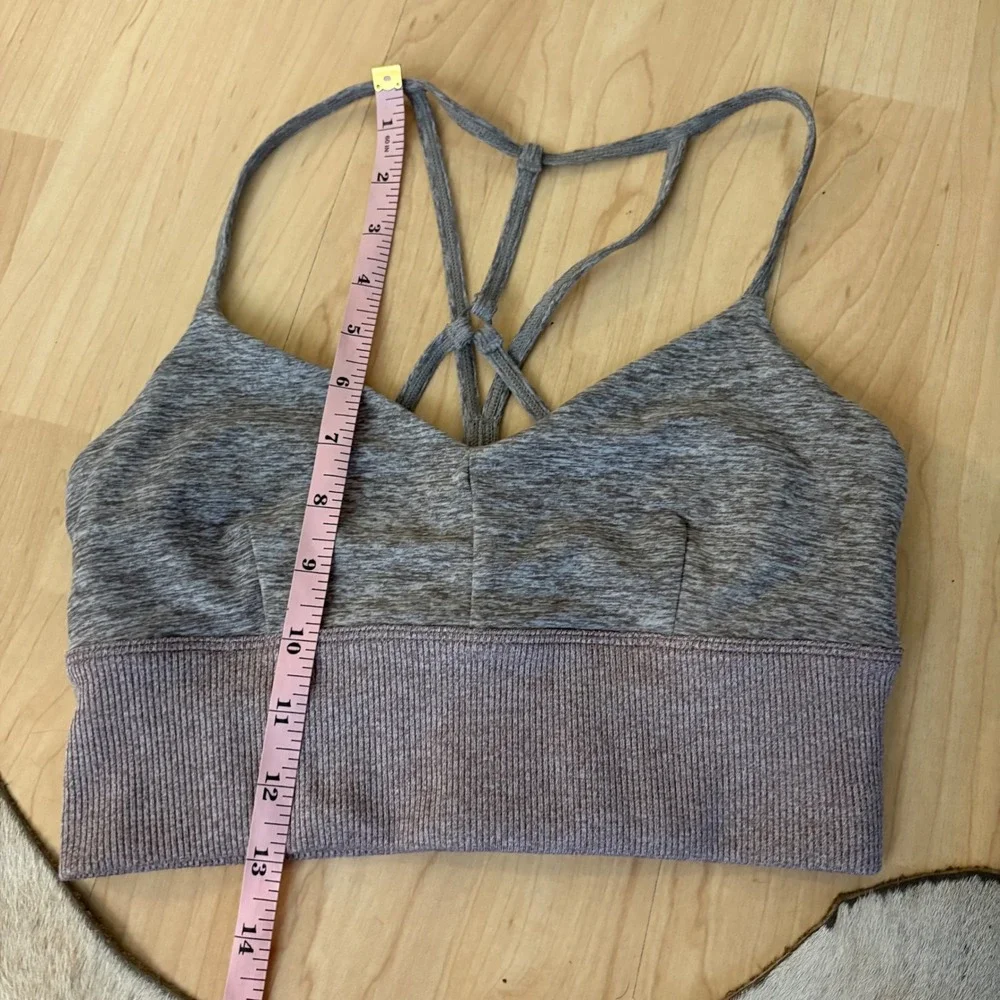 ALO Yoga Alosoft Lavish Sport Bra Grey/ Purple Size Extra‎ Small
