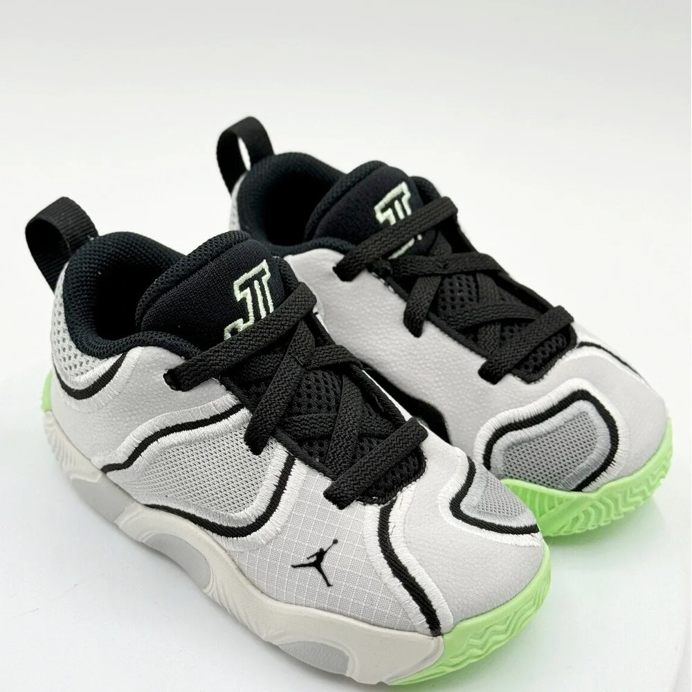 Jordan Toddler Tatum 3 Shoes Size 7C White/Black/Green, NEW‎