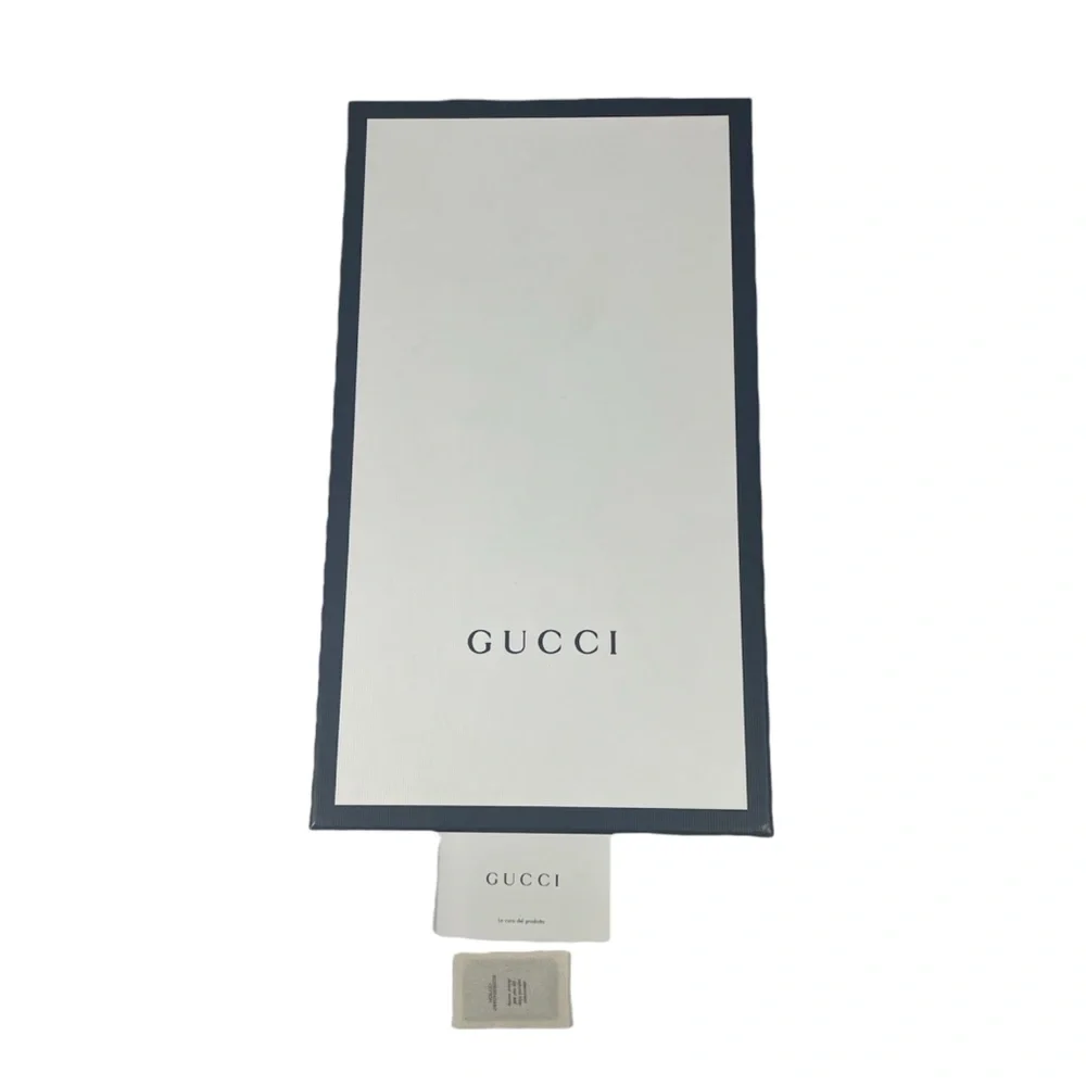 Gucci Shoebox Gift Storage Box Cream with Black Logo Booklet 14.25 x 8.25 x 5.25