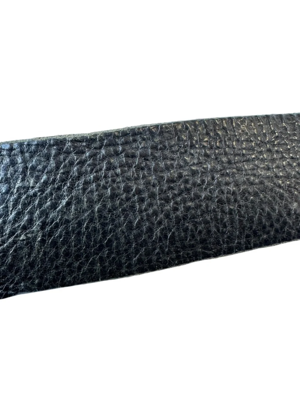 Vintage DIESEL Black Genuine Pebbled Leather Casual Belt For Men 36