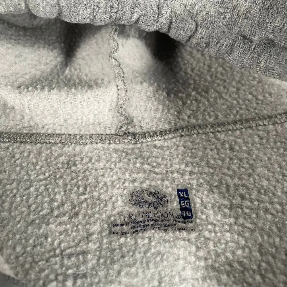 Y2K Vintage Grey Baggy Soft Cozy Full Zip Hoodie Men’s XL