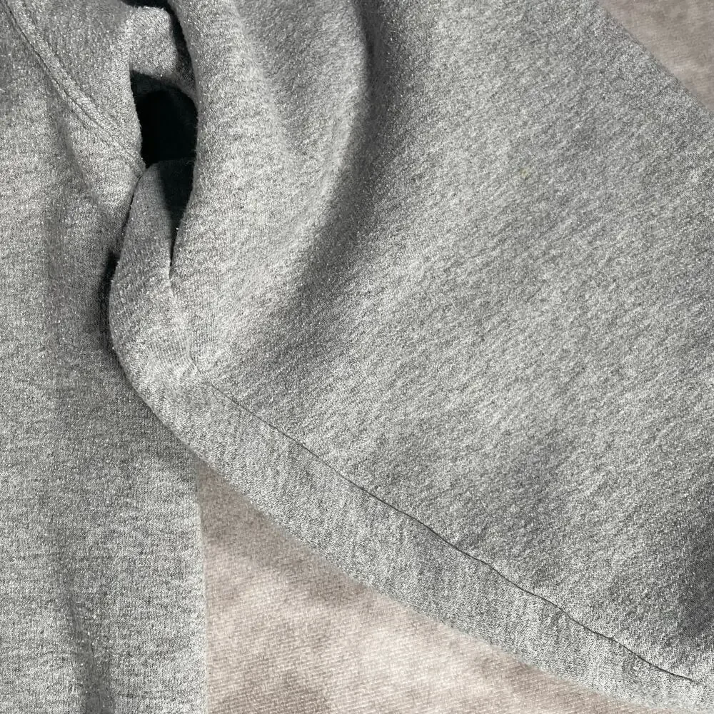 Y2K Vintage Grey Baggy Soft Cozy Full Zip Hoodie Men’s XL