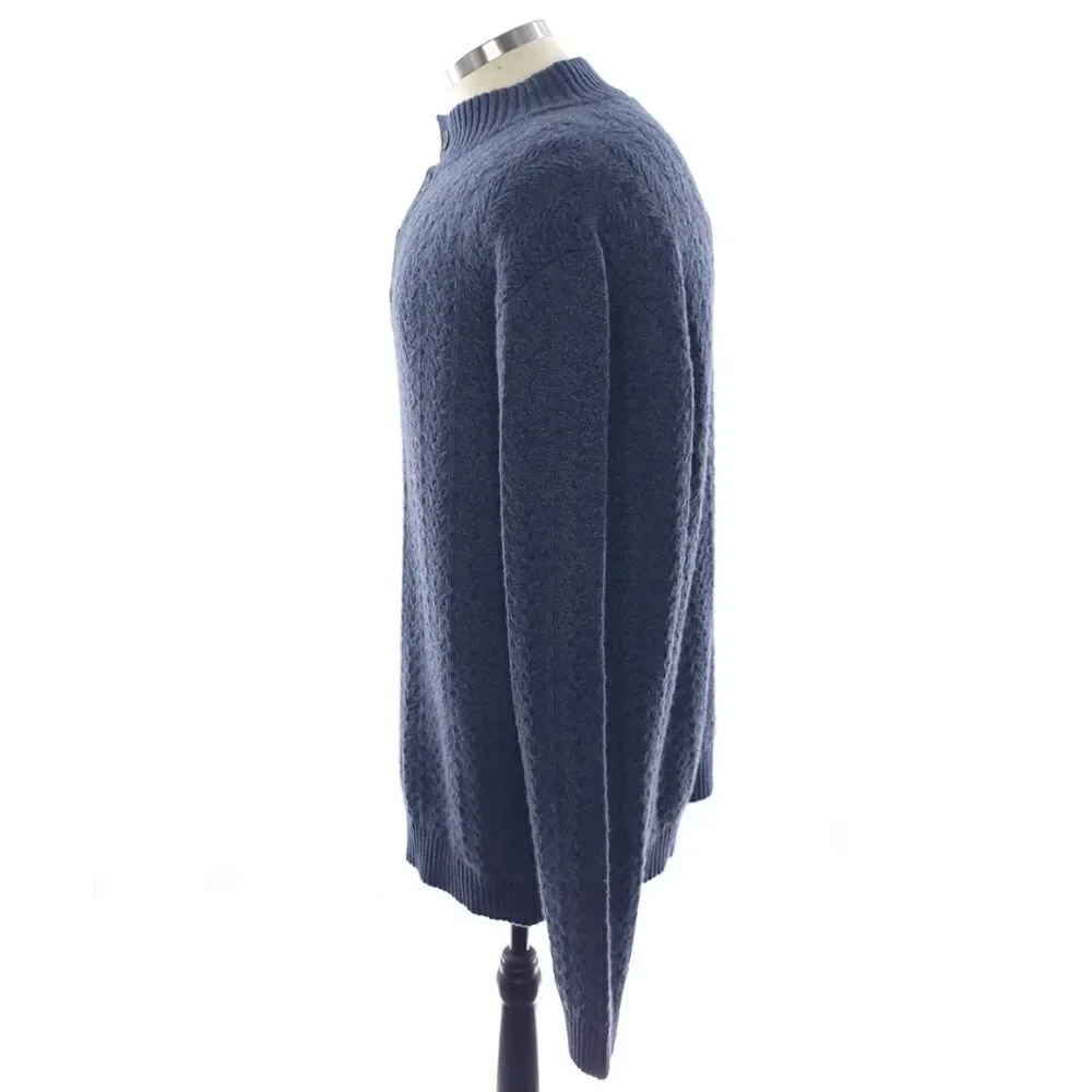 Mauricio Baldassari 4 Button Mock 4ply Cashmere Long Sleeve Mens Sweater 3XL