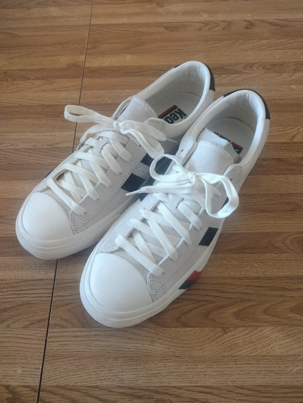 Men's Size 9 Pro Keds PH56803 Suede Lo-Top White Sneakers