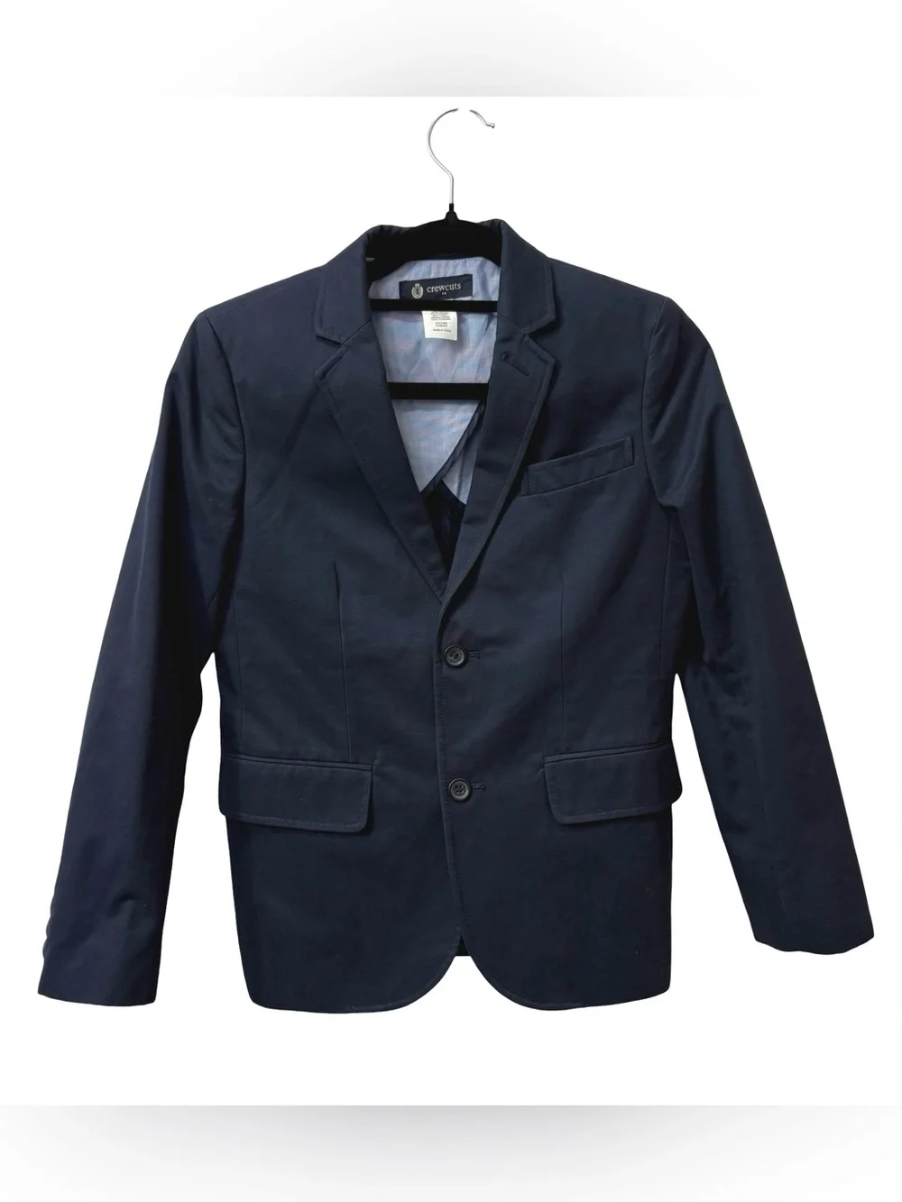 Boys J.Crew Crewcuts Thompson Suit Jacket in Navy Chino Size 10