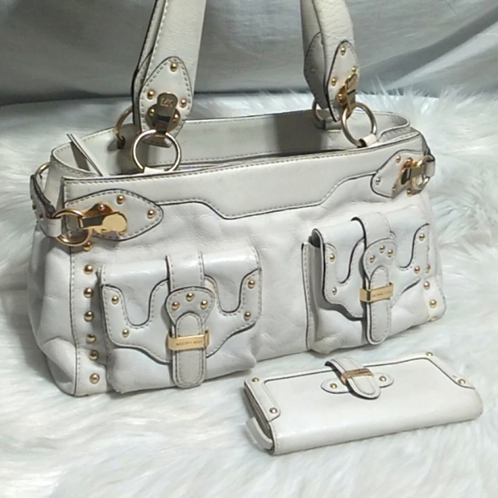 SALE! Michael Kors Shoulder Bag & Matching  Studded Vintage Wallet Set
