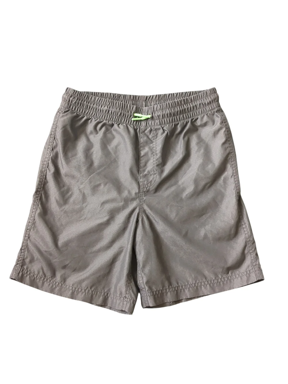 Boys Old Navy Gray Swim Shorts with Neon Drawstring (Size XL 14/16)