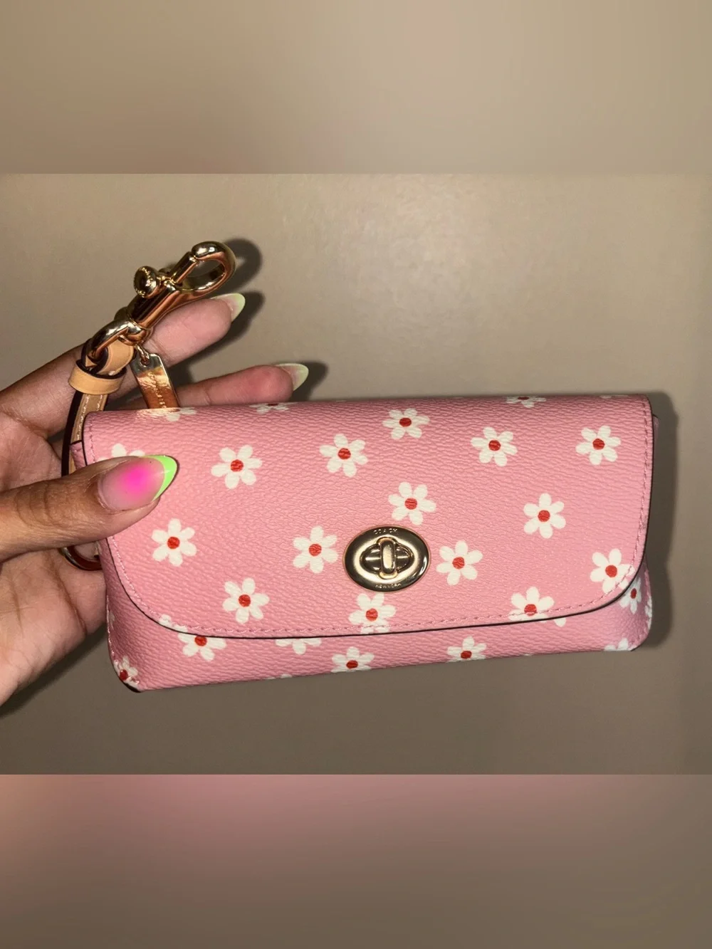Coach Outlet Sunglass Case With Floral Print