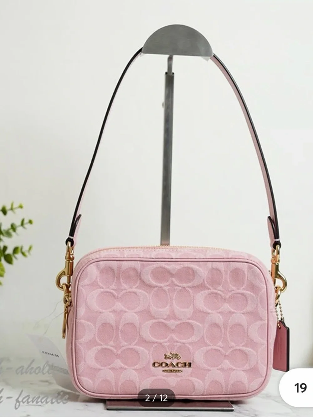Coach pink signature