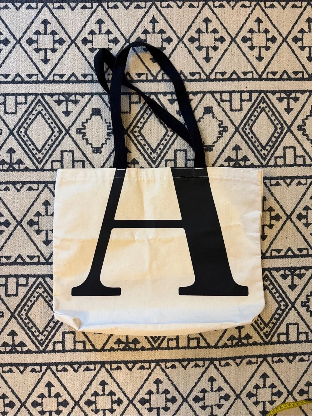 The Atlantic Canvas Tote Bag with Black 'A' Initial and The Atlantic