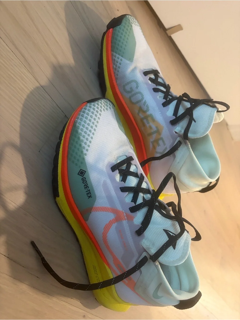 Nike Trail Running Shoes - Mint, Neon Yellow & Orange Accents