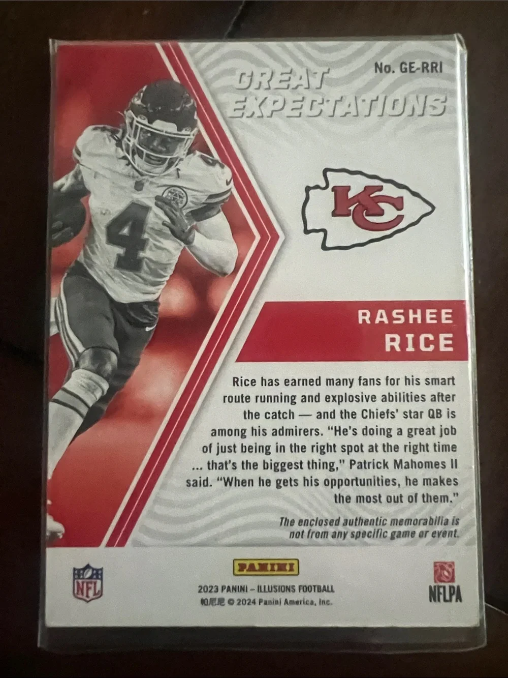Panini rookie card
