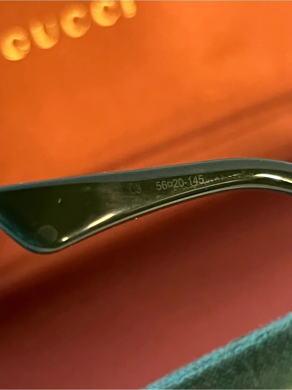 Gucci Black Round with red/green frame color Sunglasses with Gold Bridge