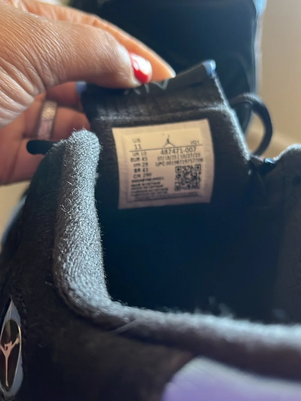 Jordan Air Jordan 14 Retro Black with Light Blue Accents