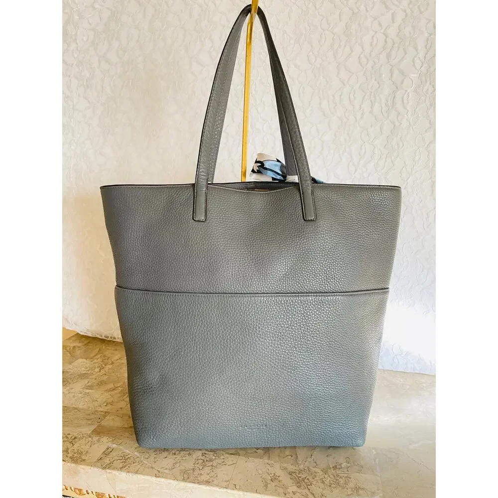 Coach large Legacy Dark gray pebble leather tote Shoulder bag 26477
