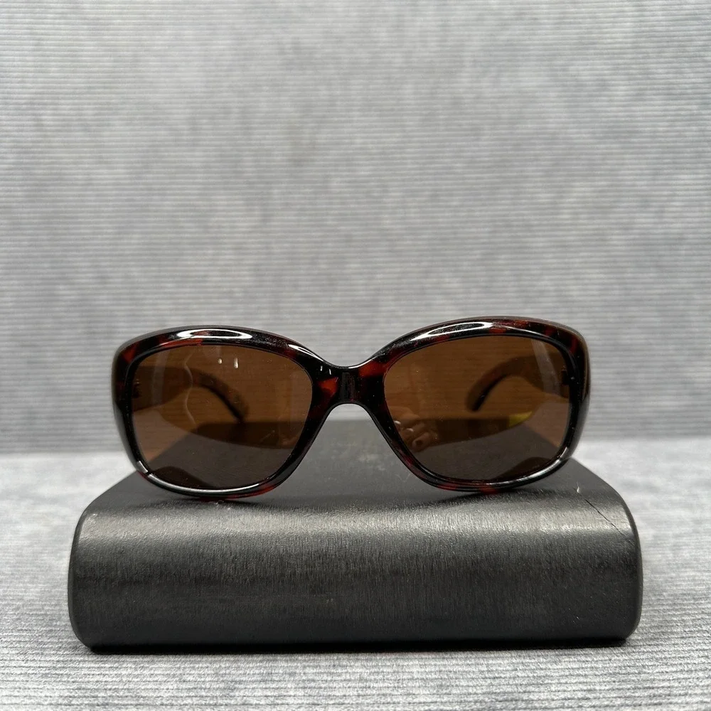 Foster Grant Polarized Y2K Sunglasses Tortoise Shell Brown Oval Frames Cat lens