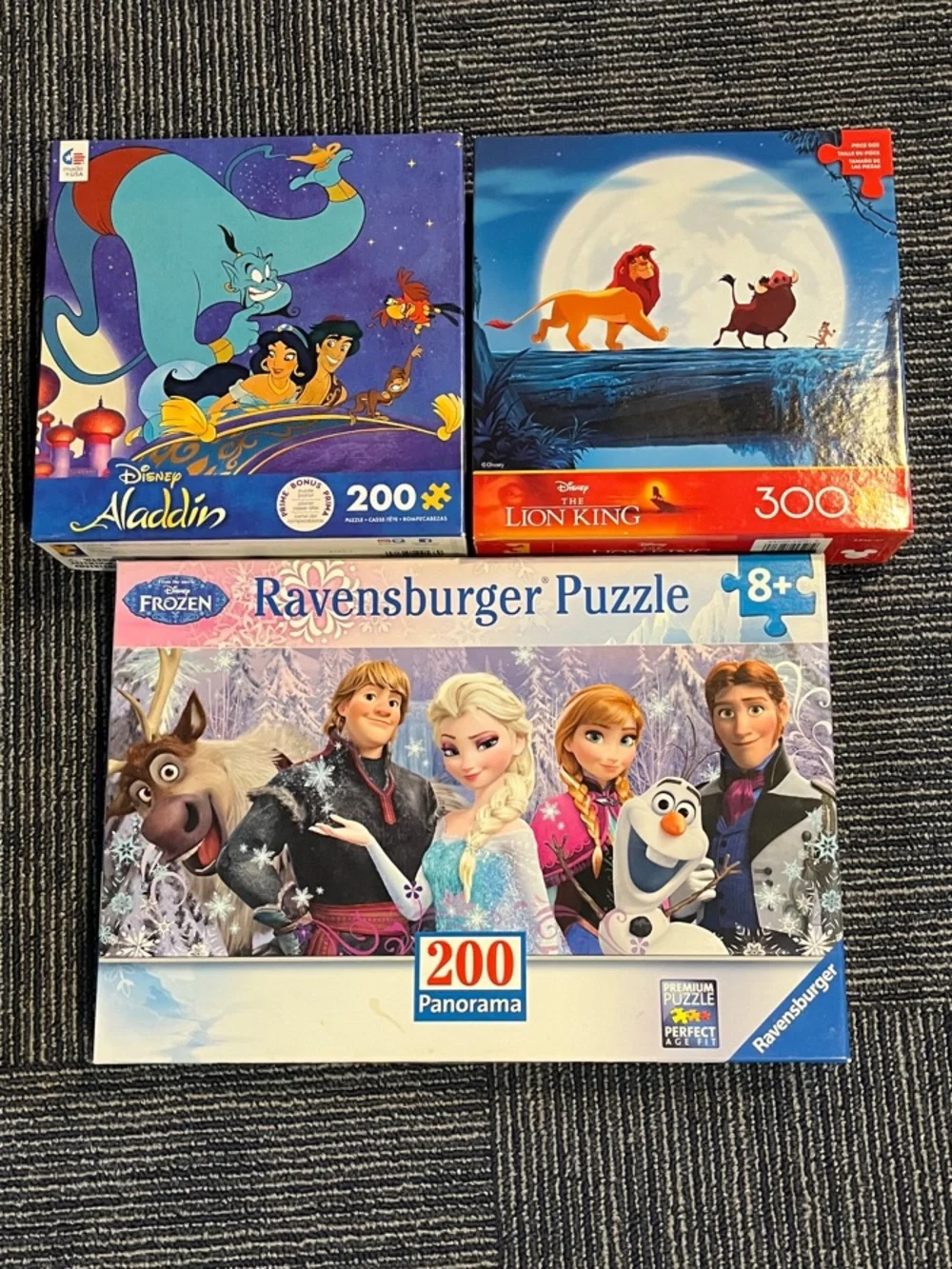 Ravensburger Disney Puzzle Trio - Blue, Purple, White