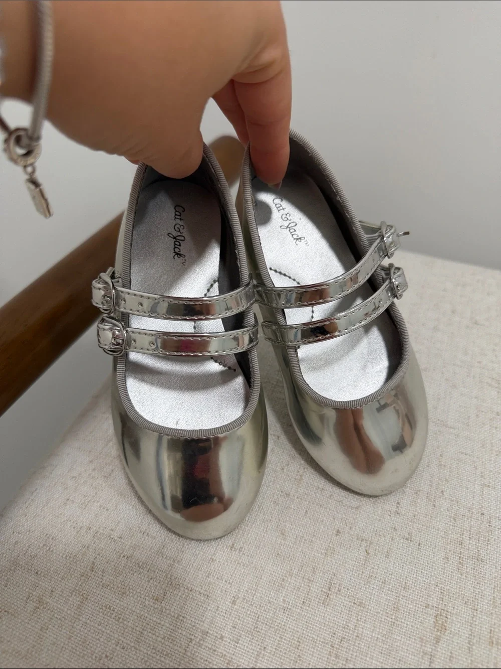Cat & Jack shiny silver