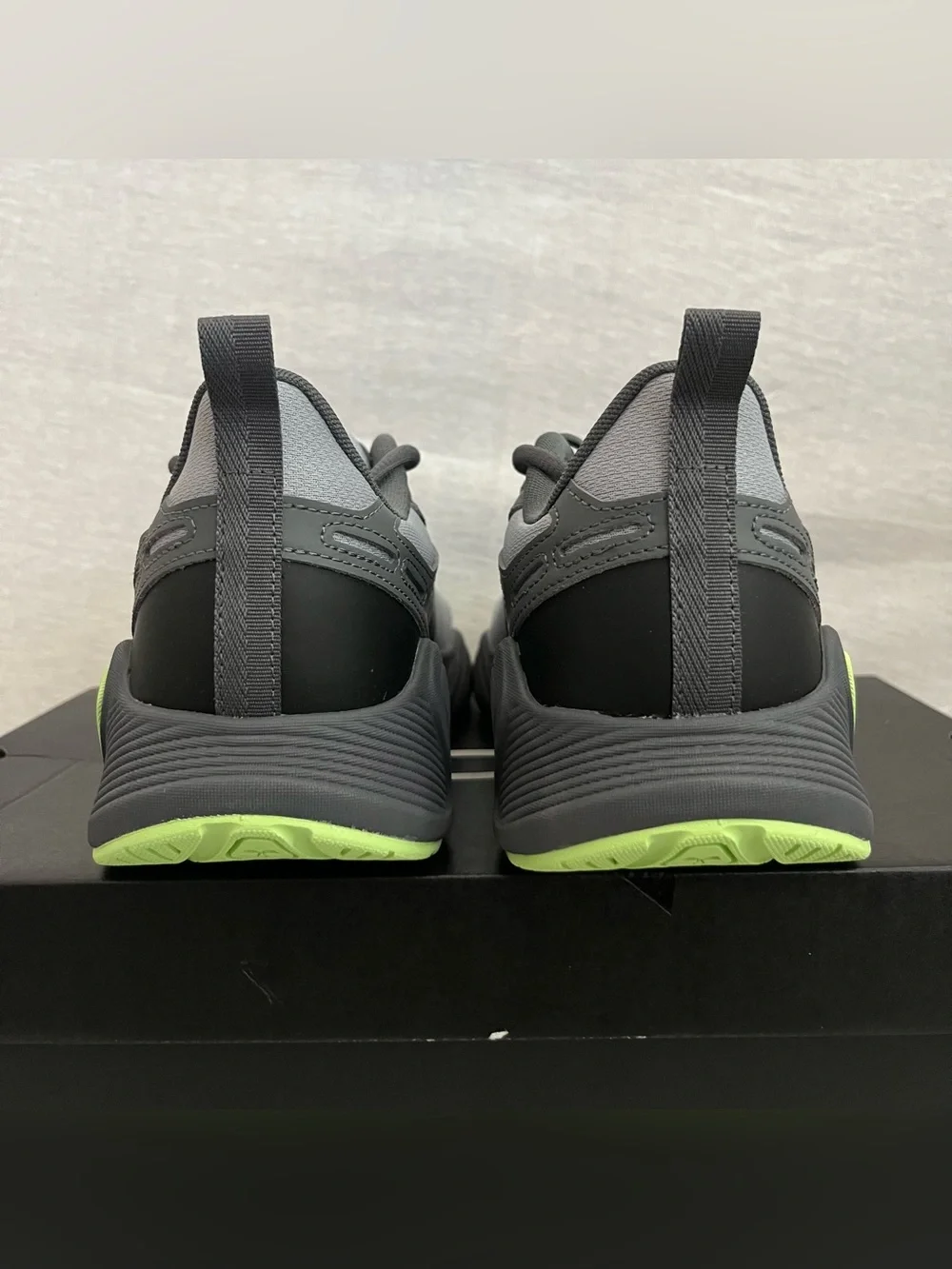 Under Armour Charged Commit TR 5 Gray & Neon Lime Athletic Shoes